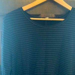 ✨ 4/$25 ✨ NWT Loft XXL long sleeve black pin stripe tee shirt dress